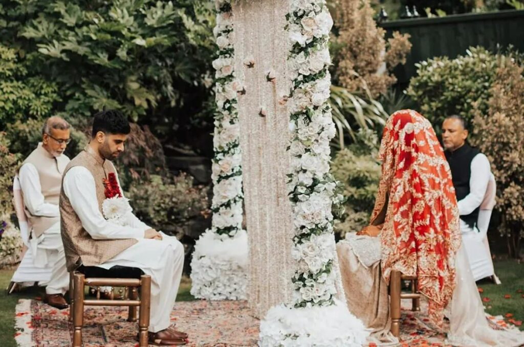 Nikah ceremony of Muslim wedding